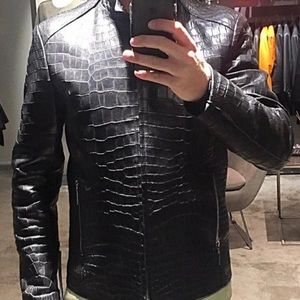 Dreamy leather jacket supple croc